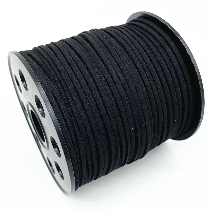 5yards 3mm Flat Faux Suede Braided Cord Korean Velvet Leather Handmade Thread String Rope For DIY Jewelry Making Supplies #Ro leather cord,faux suede cord