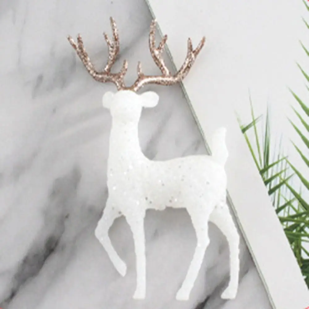 

Handmade Sika Deer Statue Creative Easy to Install Artificial Artificial Mini Deer Elk Plastic Elk Miniatures Tale Prop