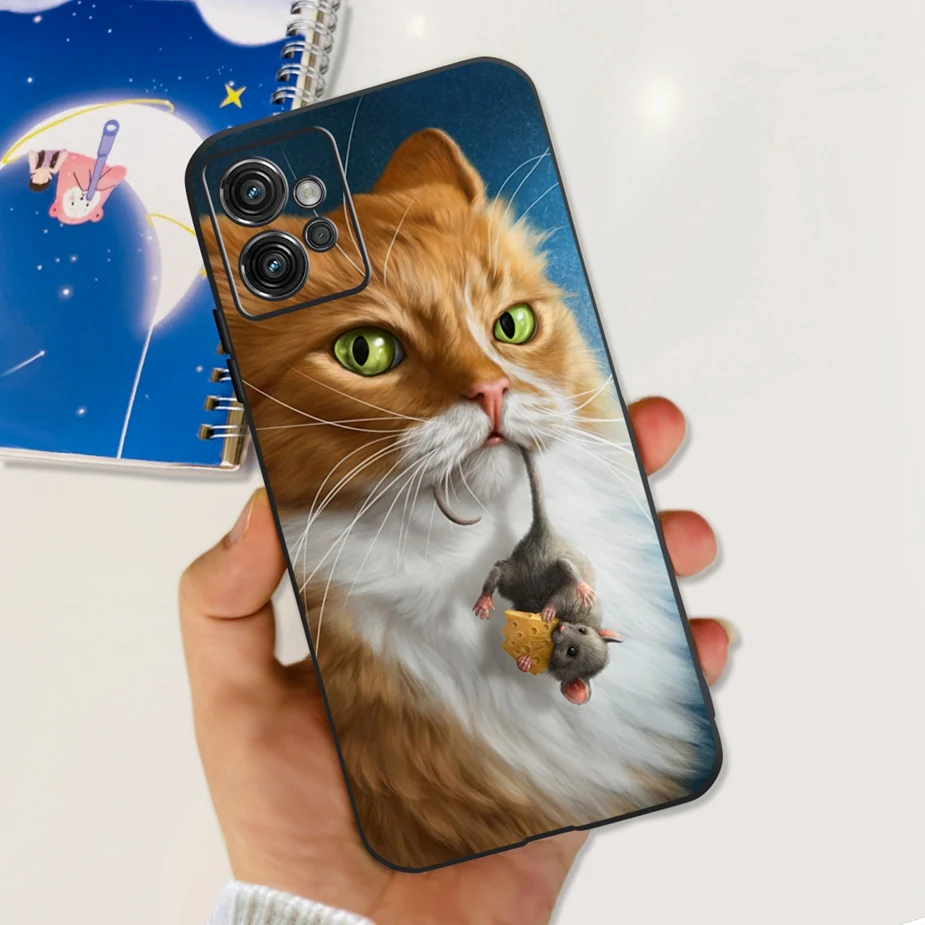 Cute Cat Butterfly Soft Silicone Phone Case, 6.5'' Coque