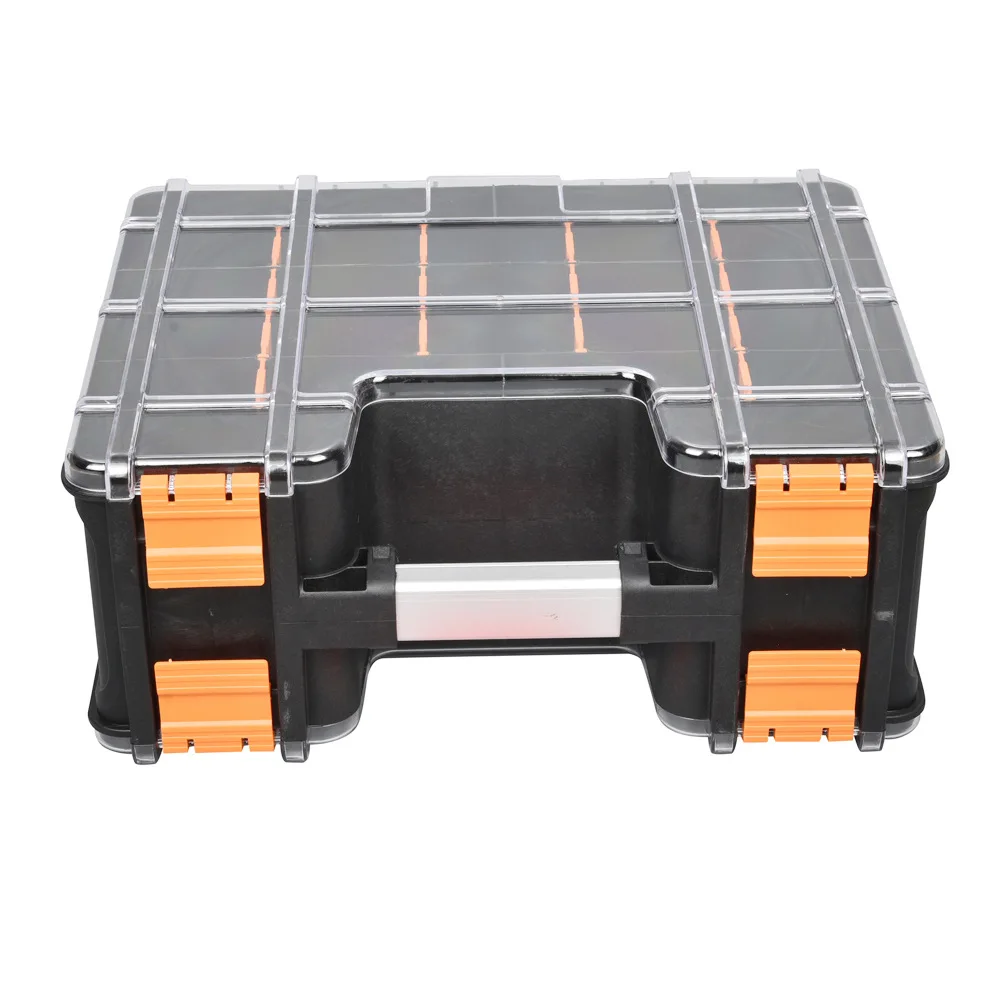 Plastic Tool Box Hard Case Hardware Screw Tool Storage Box Double-size Protable Toolbox Multi-grid Parts Tool box Organizer box 3