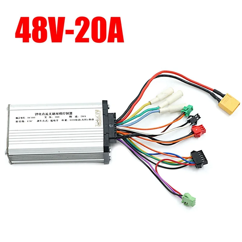 -ABGQ 48V 20A 전기 스케이트보드 지능형 브러시리스 모터 컨트롤러 + 계기판 디스플레이 교체 예비 부품 액세서리