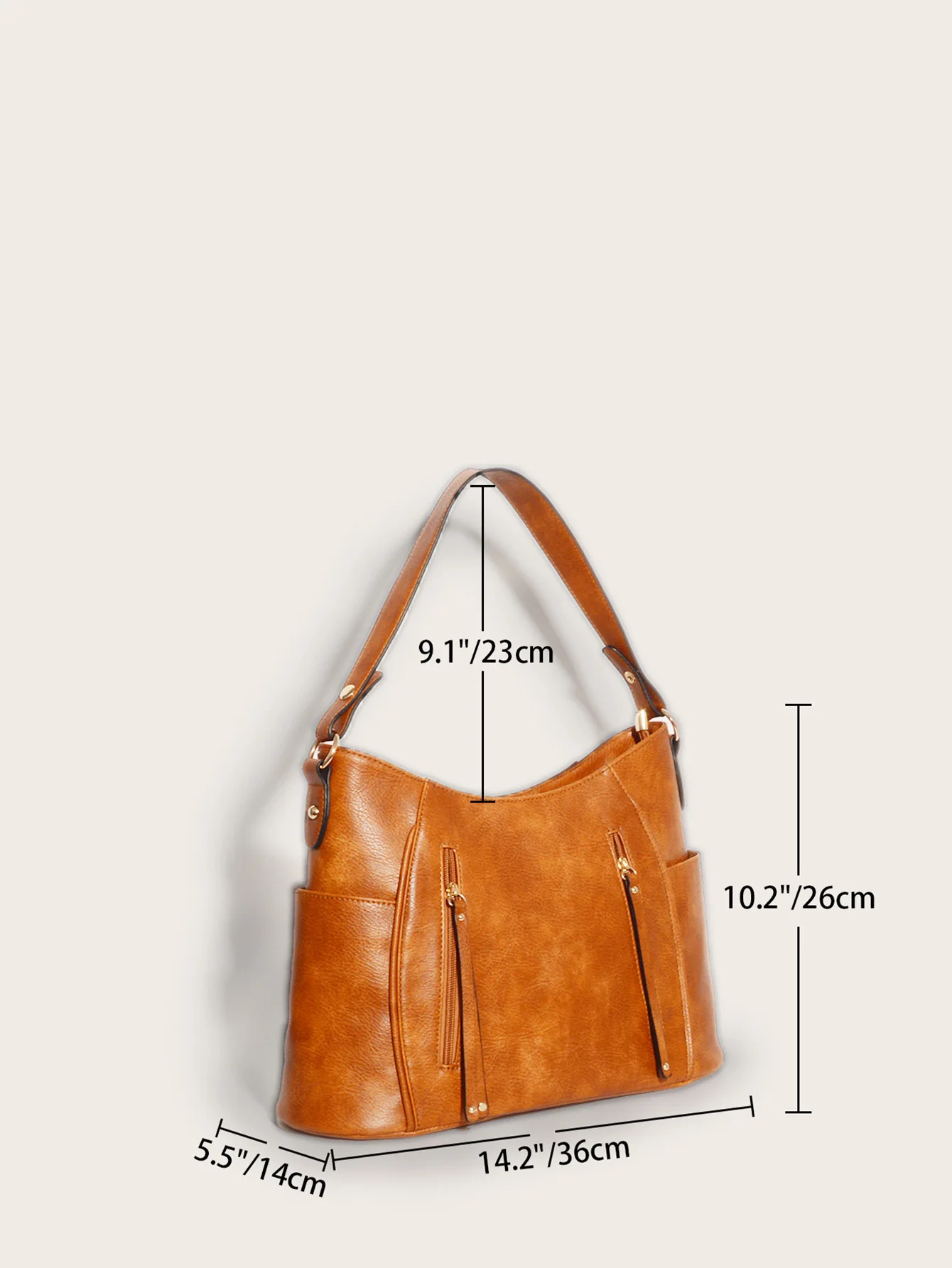 Borsa da donna a tracolla con doppia cerniera e nappa_voghion.com