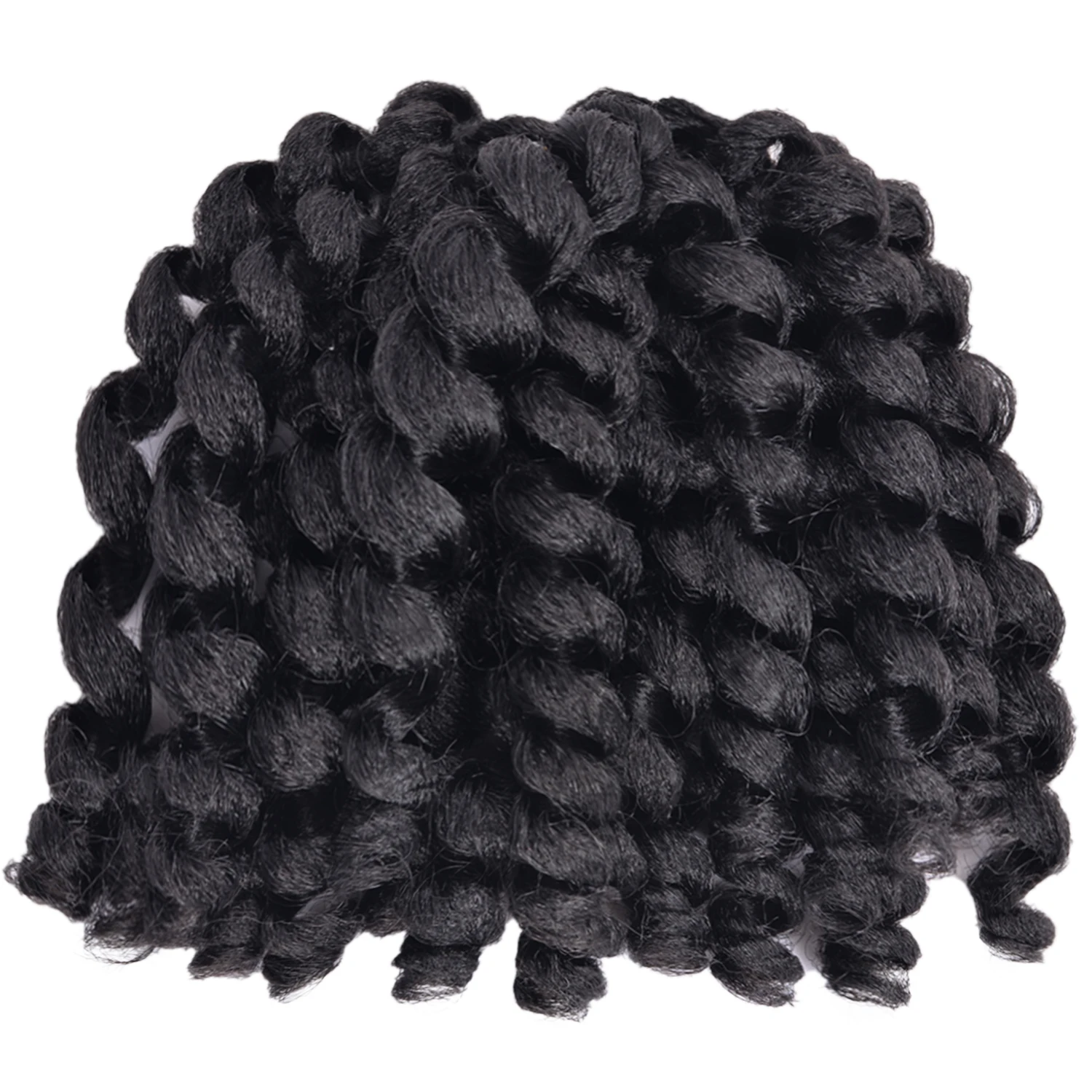 Ombre Synthetic Braiding Hair Jumpy Wand Curl Crochet Braids Jamaican Bounce Synthetic Crochet Hair Extensions for Black Women 5