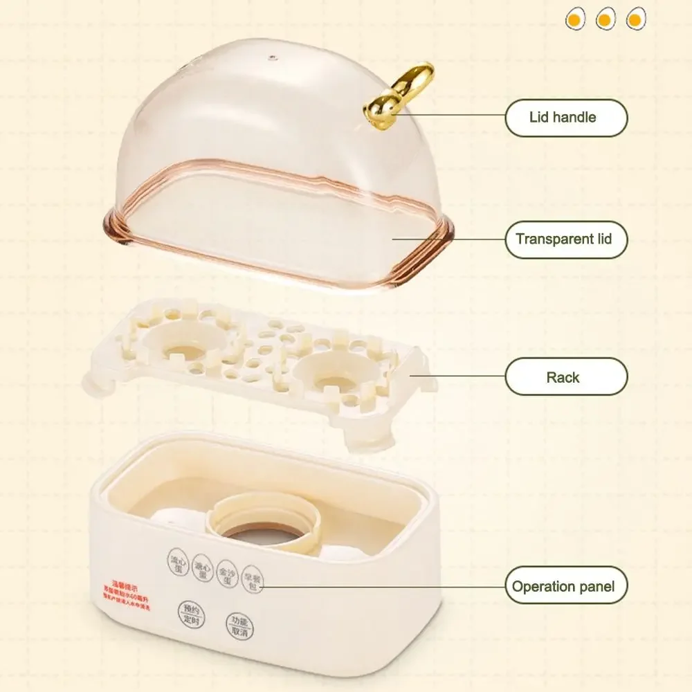 Electric Egg Boiler Machine Multifunctional Non-stick Egg Steamer Maker Mini Breakfast Machine Safe Using Kitchen Gadgets 3