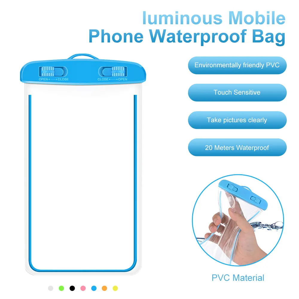 Waterproof Dry Bag Universal Waterproof Phone Case Pouch Drift Diving Swimming Bag Underwater Dry Bag Case Cover For Phone Water Sports Beach