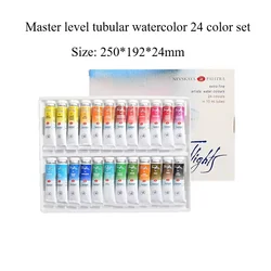 Premium Russian White Nights Watercolor Set - 12/24 Vibrant Colors, 10ml Tubes, Ideal (24 color)