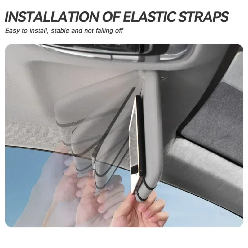 LED Light Mode Stepless Dimming Sun Visor Vanity Mirror Rechargeable Touch Sensor Convenient Car