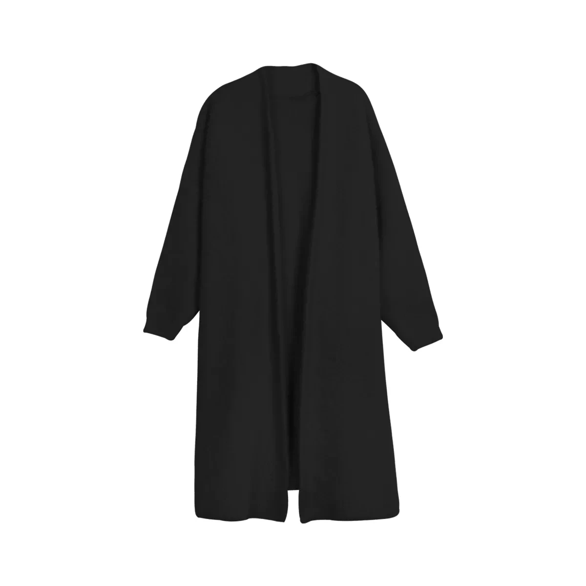 여성용 부드러운 끈끈한 니트 가디건, 긴 모조 밍크 벨벳 스웨터 코트, 라지 사이즈 루즈 플러시 재킷, 우아한 가디건