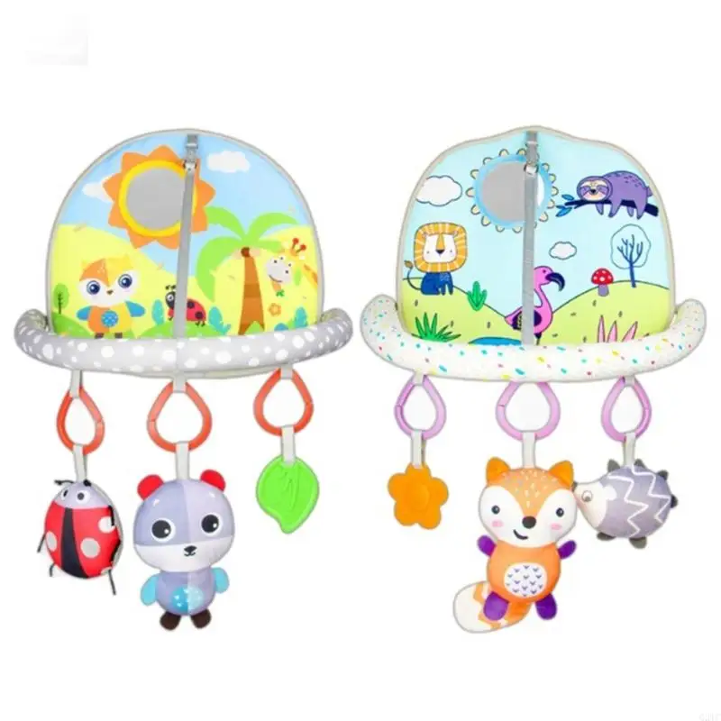 Baby Car Seats Toy Adjustable Baby Play Gym Cartoon for Motor Skills Development Elevates Your Infant Car Journey