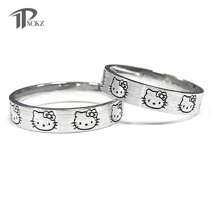 

Женское кольцо из серебра, с рисунком Hello Kitty