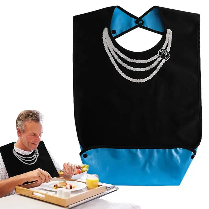 

Adult Waterproof Adult Mealtime Bib Cloth Protector Disability Aid Apron