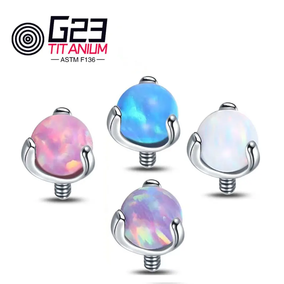 Astm F136 Titanio One Piece 5Mm Top Stone Dermal Anchor Piercing Al Naso Skin Diver Micro Dermal Body Gioielli Da Donna