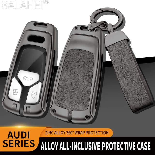 Legierung leder auto schlüssel etui abdeckung shell für audi a4 b9 a5 a6 8s  8w q5 q7 4m s4 s5 s7 tt tts tfsi rs schutz schlüssel loses zubehör -  AliExpress