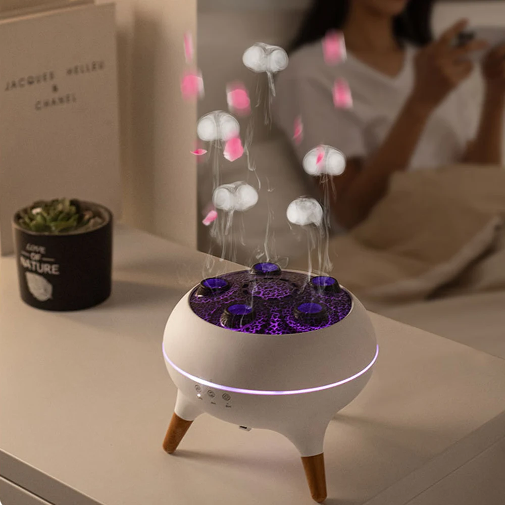 Dynamic Jellyfish Air Humidifier 250ml Essential Oil Diffuser Remote Control Bedroom Humidifier With 7 Colorful Night Lights 5