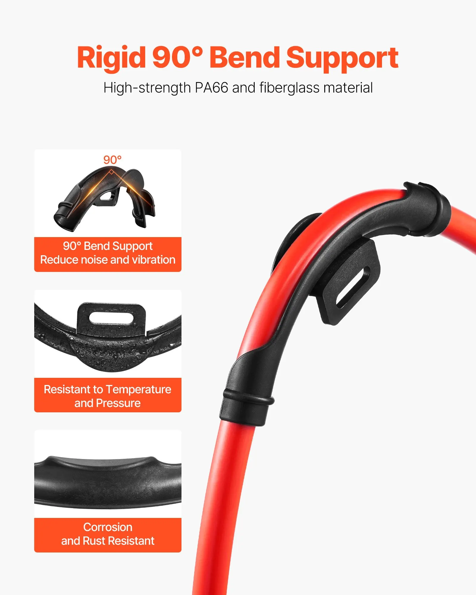 Tuyauterie PEX installée avec supports de coudes