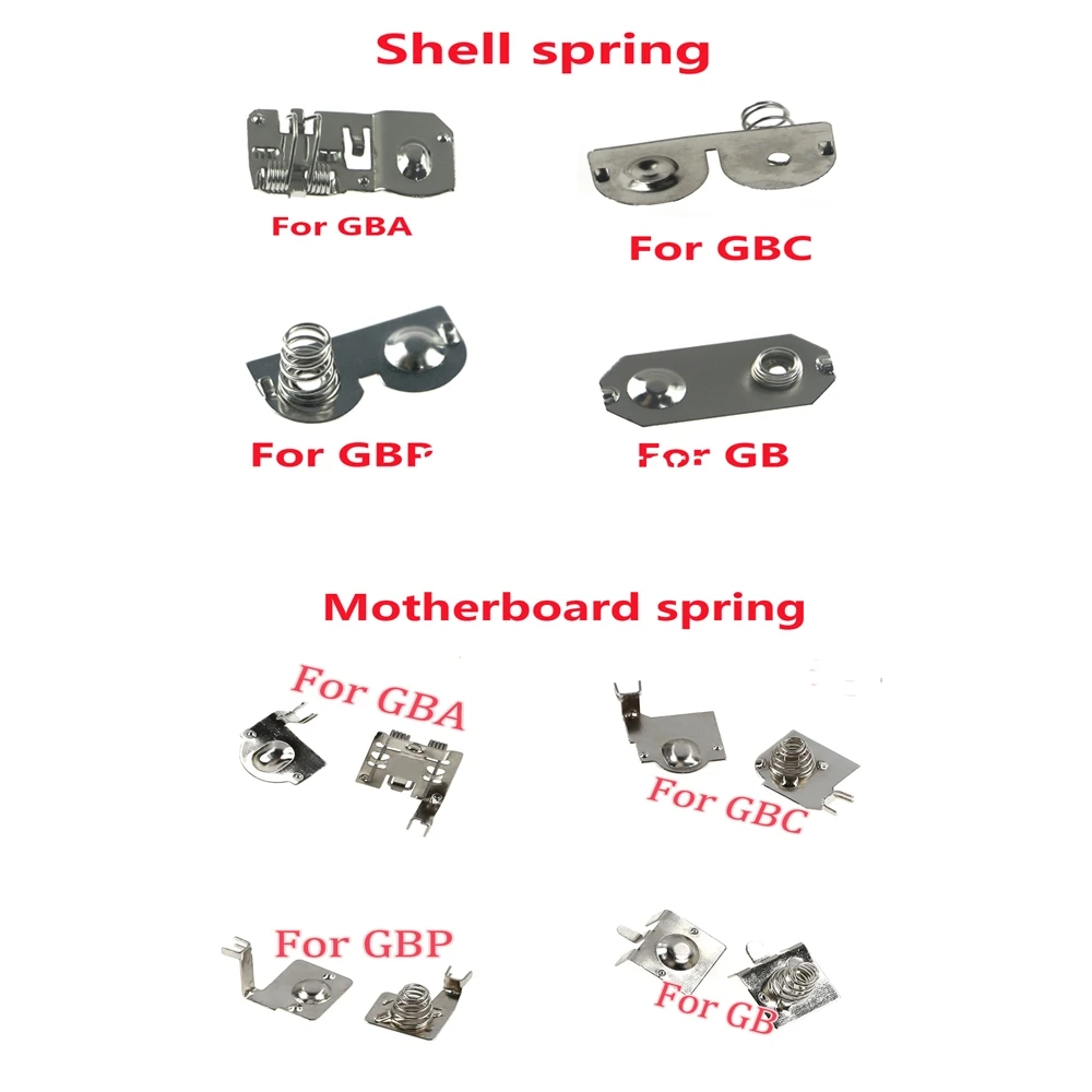 Per Gb Gbc Gba Gbp Terminali Della Batteria Della Scheda Madre Contatti A Molla Alloggiamento Supporto A Molla Della Batteria Per Console Gameboy Adva