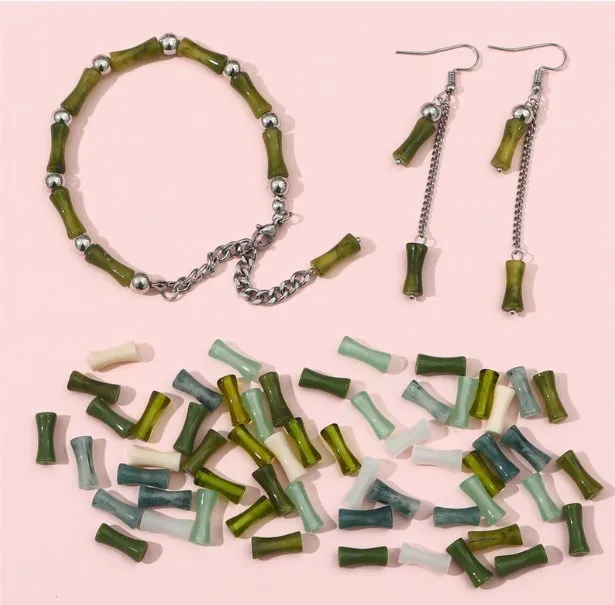 

10 шт./партия, бусины из бамбука, 13 Х5 мм