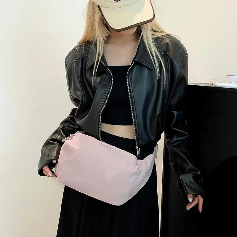 AS847 2025 여성용 크로스바디 숄더백, 마카롱 컬러, 심플한 통근자, 다목적 체스트백, 패니팩, 신제품