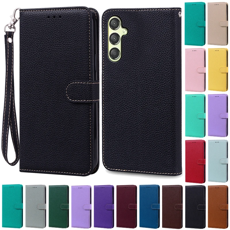 Soft Silicone Leather Flip Wallet Phone Case in Classic Book Style