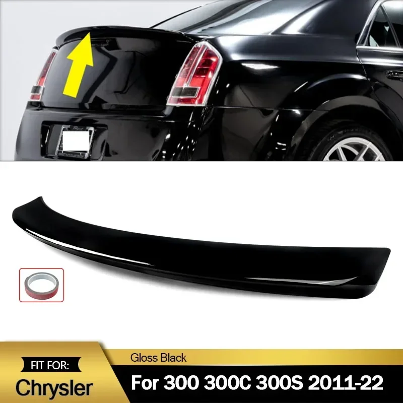 

Rear Trunk Spoiler Lip For Chrysler 300 300C 300S 2011-2022 OE Style Carbon Look