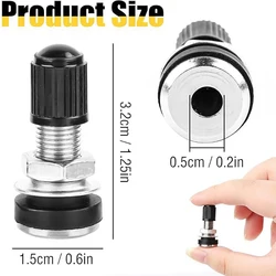 Set of 2 Durable Tubeless Wheel Valve Dust Caps for Motorcycles, Scooters, Bikes, and Quad Tyres (Onesize)