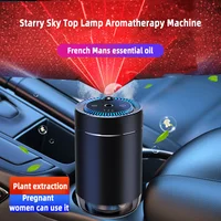 Smart Car Air Freshener with Projector Light - Car Star Top - USB Rechargeable Fragrance Diffuser - Adjustable Fragrance Intensi