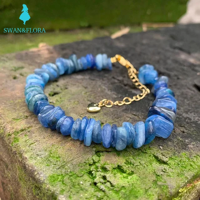 Natural AA Blue Kyanite Bracelet 7 MM Genuine Kyanite, Healing Crystals,  Meditation Bracelets Chakra Balancing, Healing