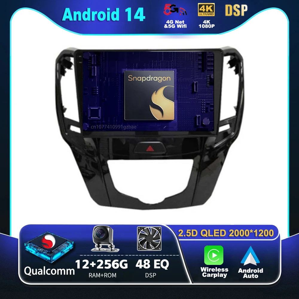 

Android 14 Carplay Auto For GWM Great Wall H1 M4 2012 - 2016 Car Radio Player Multimedia stereo Navigation 4G+WIFI DSP BT Video