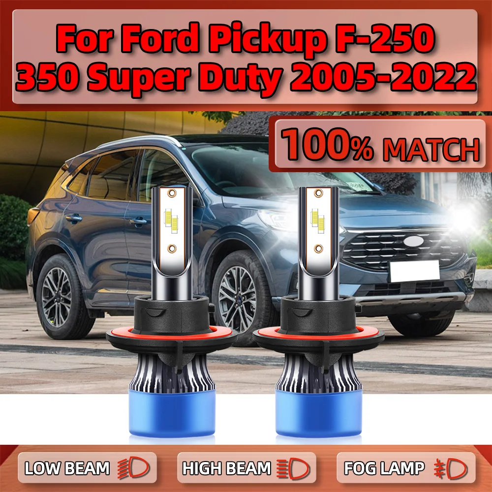 

LED Headlight Bulbs 20000LM H13 High Low Beam Car Lights 12V 6000K For Ford Pickup F-250 350 Super Duty 2005-2019 2020 2021 2022
