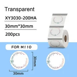 Compact Thermal Label Printer with Self-Adhesive Paper, 20-50mm (Clear Round 30x30mm)