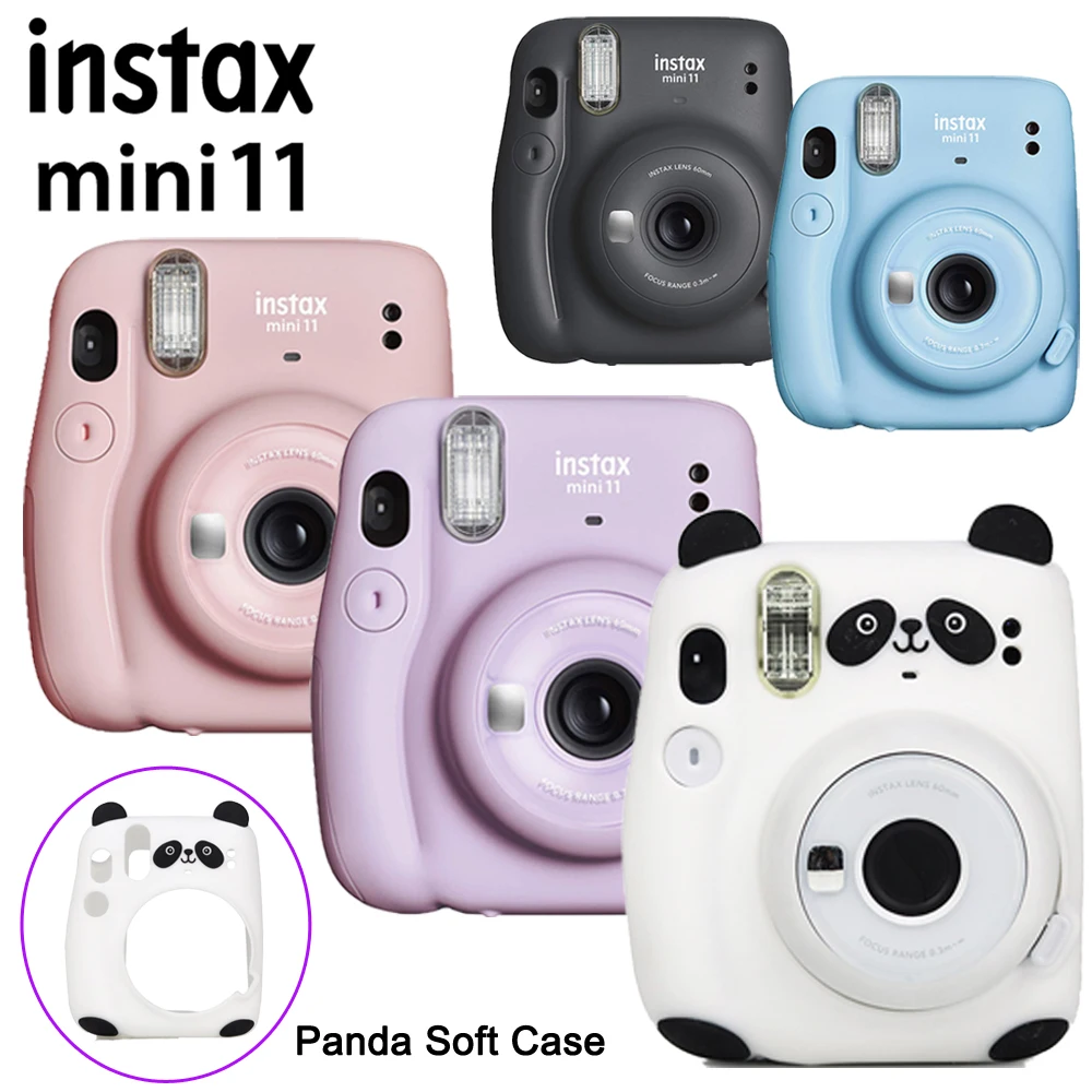 Nuovo Stile Fujifilm Instax Mini 11 Fotocamera Istantanea Blush Rosa/Azzurro Cielo/Grigio Antracite/Bianco Ghiaccio/Viola Lilla 5 Colori