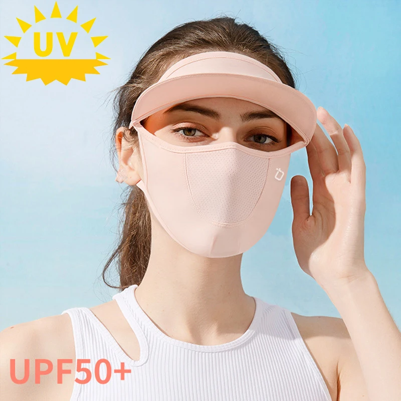 

Sunscreen Face Mask Summer Breathable Ice Silk Sun Hat UV Protection Quick Drying Balaclava Electric Outdoor Cycling Camping Cap