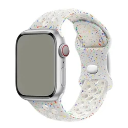 Silicone Sport Strap for Apple Watch Bands - Vibrant & Durable Bracelet (NEW Pure Platinum)