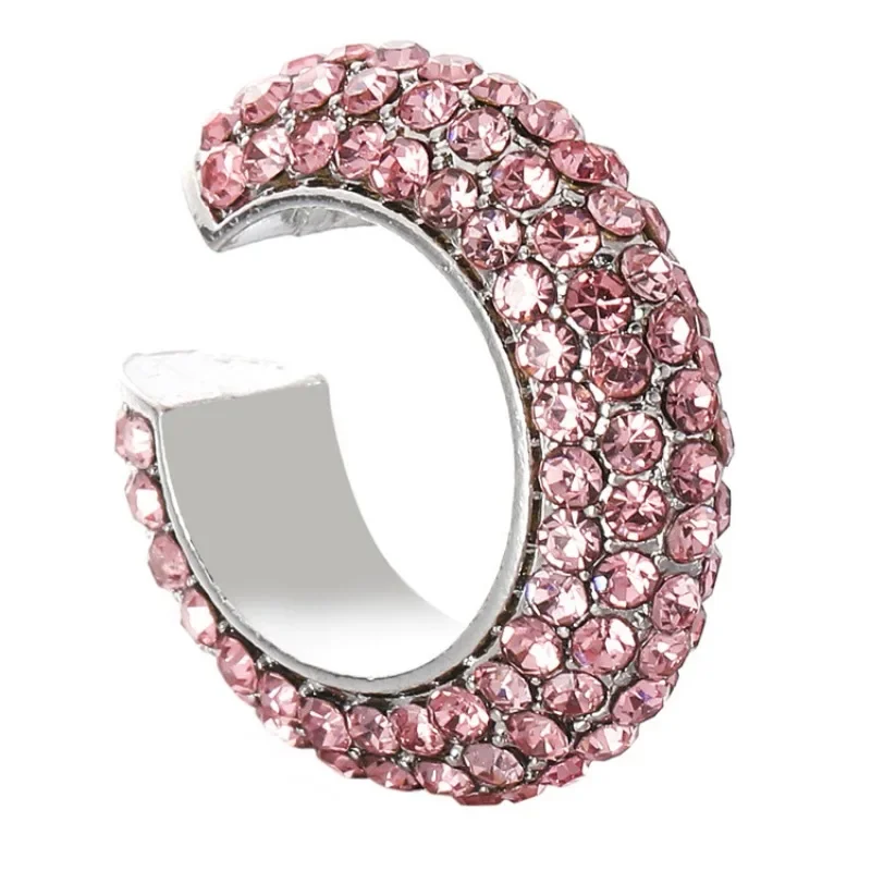 2025 New Fashion Pearl Ear Cuff Bohemia Stackable C Shaped CZ Rhinestone Small Earcuffs Clip Earrings for Women Wedding Jewelry