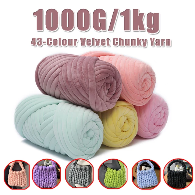 Super Thick Thread Hand Knitting  Thick Bulky Chunky Yarn Velvet - 1kg  1000g Super - Aliexpress