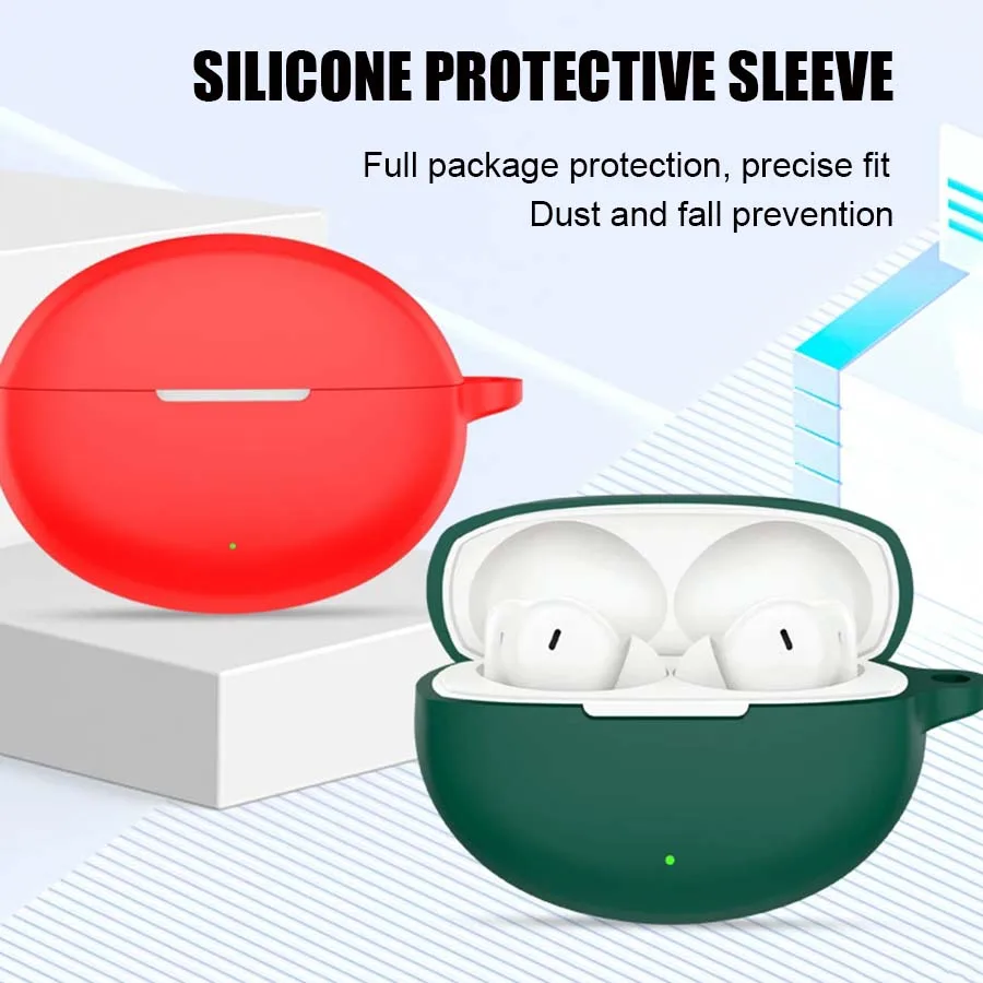 Silicone Protective Sleeve Case for Wireless Earphone - Anti-scratch Shell with Hook