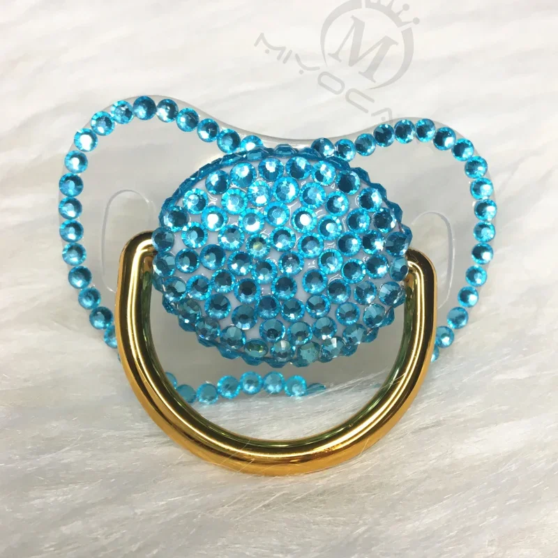 Silicone Pacifier MIYOCAR handmade rhinestone pacifier queen and King style dummy ideal gift baby