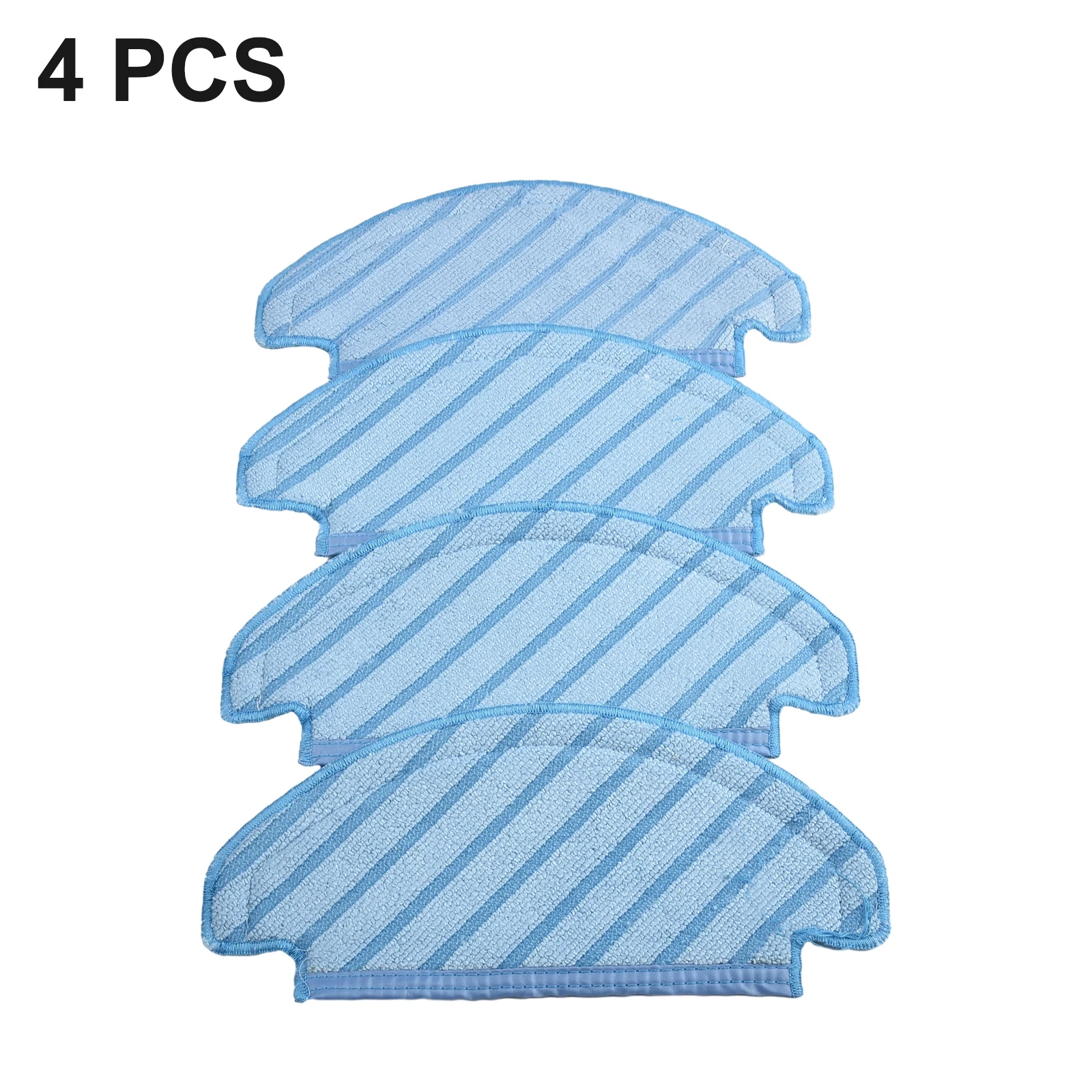 4PCS Microfibre Pad Wipes For Deebot N10 N10 Plus Robot Vacuum Cleaner Soft And Absorbent Protects Floor Replacement Part 4pcs microfibre pad fit for q8 max max plus robot vacuum cleaner home improvement tools and accessories replacement parts