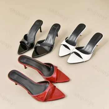 Women's High Heels Summer Slippers Women Sandals Fashion Classic Pointy Open Toe Stiletto Heels Sexy 2026 High-heeled Slippers 1