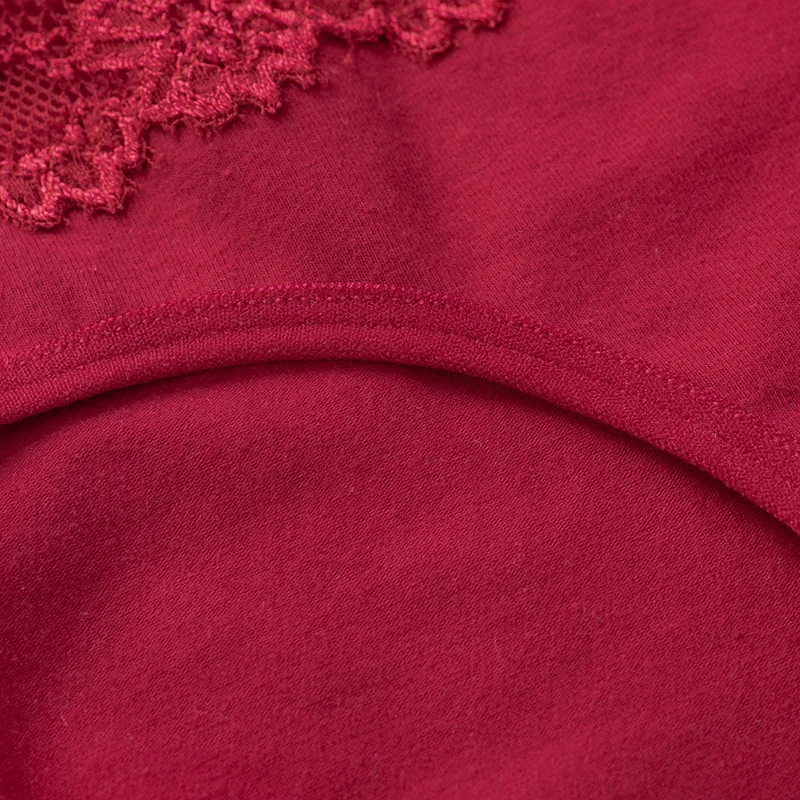 8pcs Women's underwear  pure cotton comfortable soft  high-waisted seamless panties  lace sexy girl stretch large size briefs