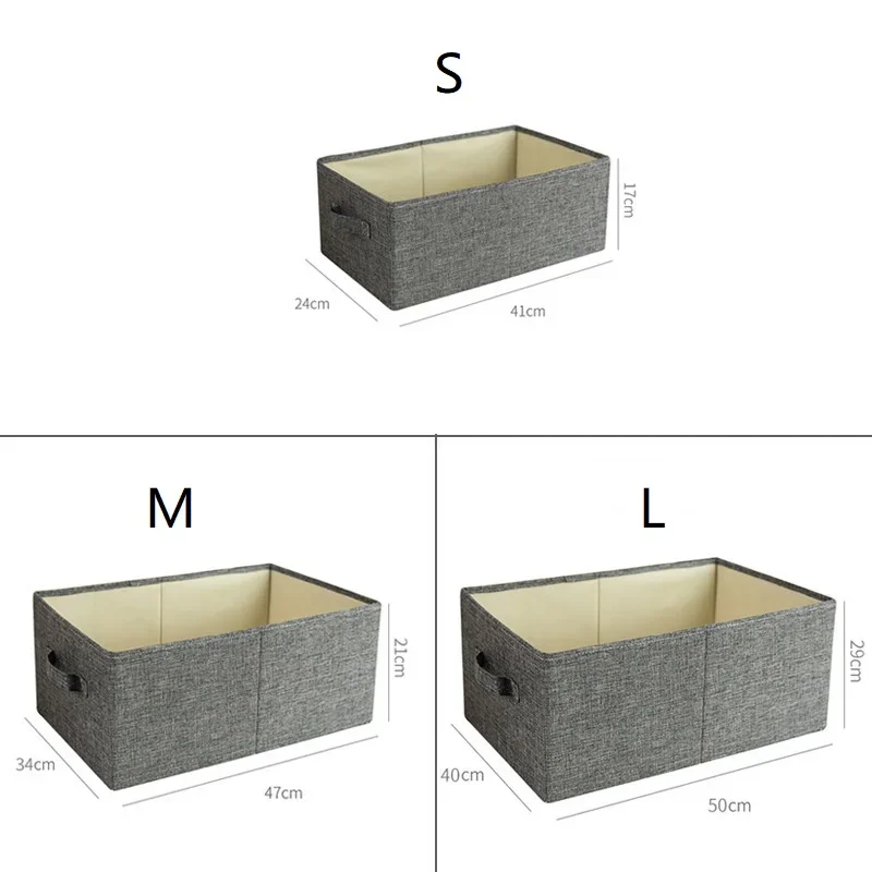 Fabric Storage Boxes with Lids Foldable Cloth Storage Box Fabric Clothes Container Wardrobe Organizer Bedroom Closet Living Room 3