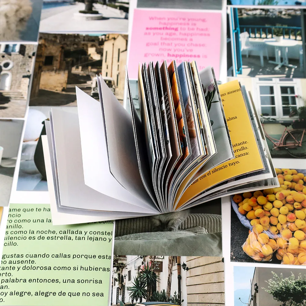 

50Pcs Vintage Landscape Photo Stickers Book DIY Diary Junk Journal Decoration Album Scrapbooking Label Sticker