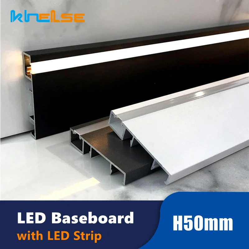 0.5m 1m 1.5m 30mm Height LED Aluminium Profile Baseboard Hard Bar Light  Channel Ceiling