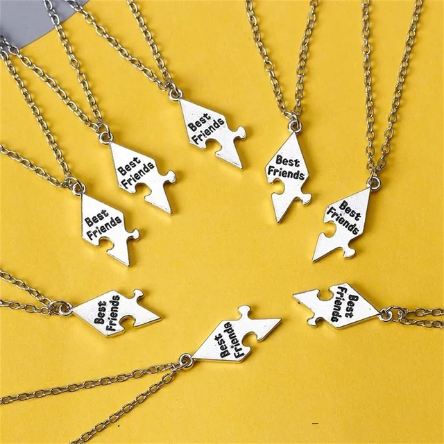 Juego de 8 piezas de collar con colgante letras de la mejores amigas, hermanas, amigos, regalo de ceremonia de graduación moda|Collares rígidos redondos| - AliExpress