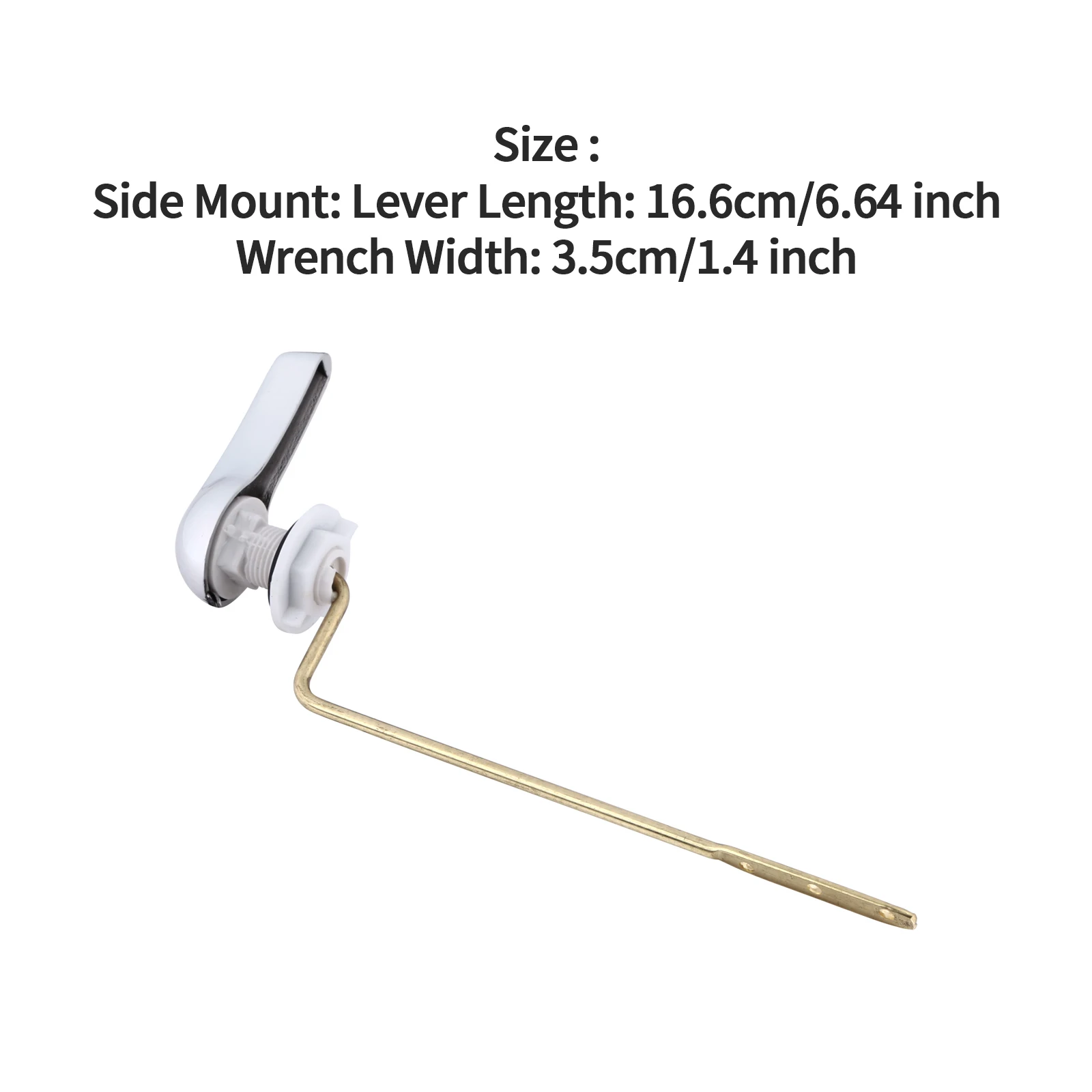 Universal Brass or Iron Toilet Handle Replacement Side Mount or Front Mount Toilet Tank Flush Lever Fit Most Toilets