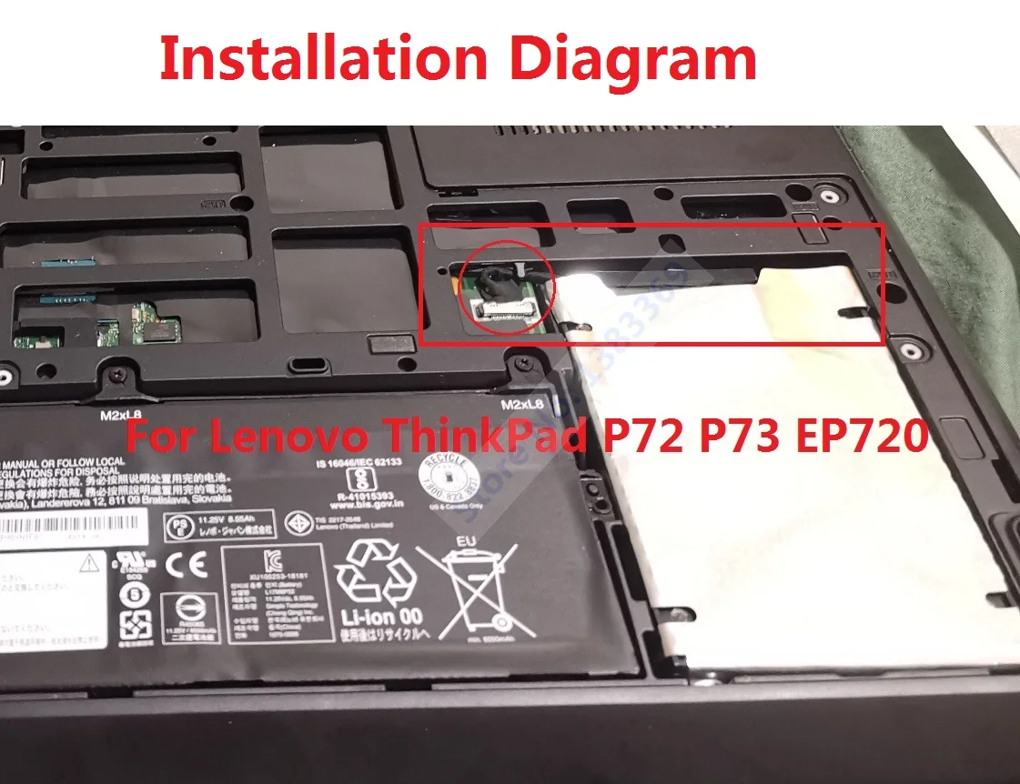 Lenovo ThinkPad P72 P73 DC02C00CX00 용 교체 2.5 SATA HDD SSD 하드 드라이브 플렉스 커넥터 케이블 캐디 브래킷 프레임 트레이