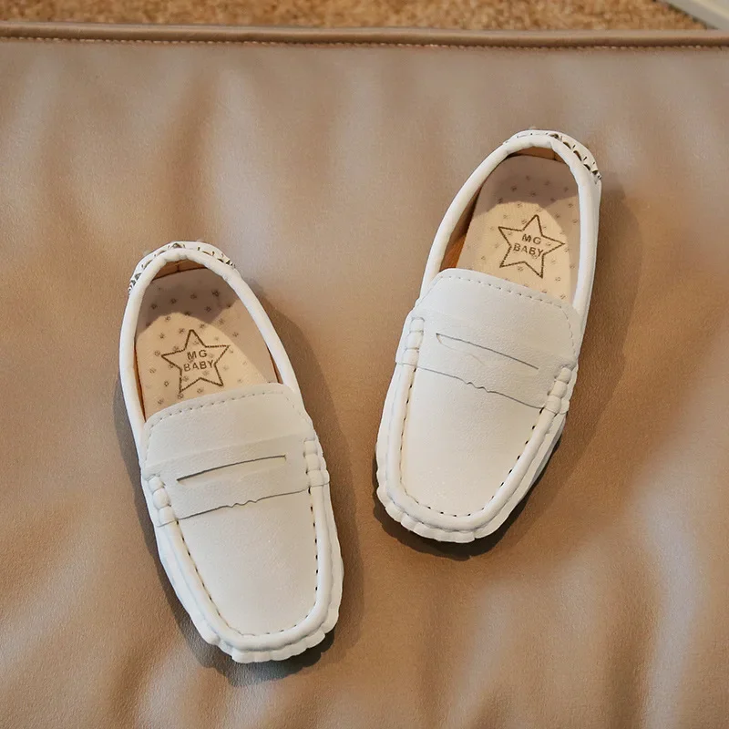 PU Leather Boys Casual Boat shoes Slip on Moccain Loafers Shoes Kids Low Top 1 to 12 Years Children Sneaker Boy F10092