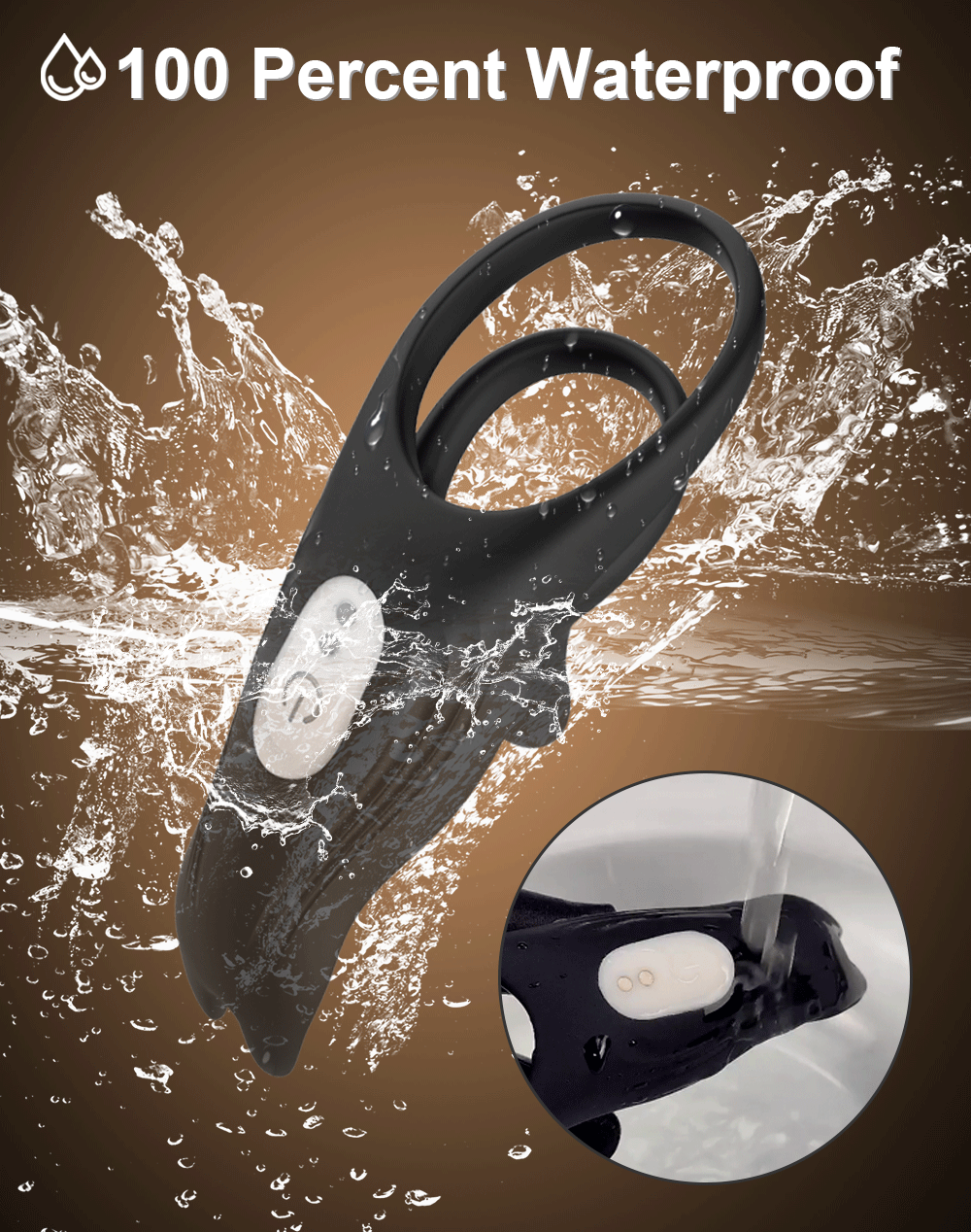 HeartCaptor Silicone Couples Vibrating Ring Dual Motor Clitoral G-Spot Stimulator - Details 7