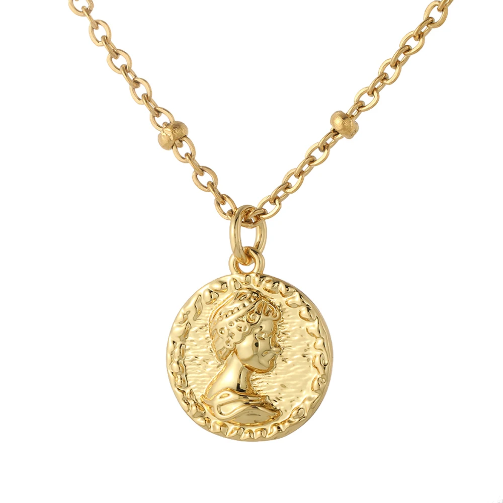 Stainless Steel Gold Color Chain Necklace for Women Long Choker