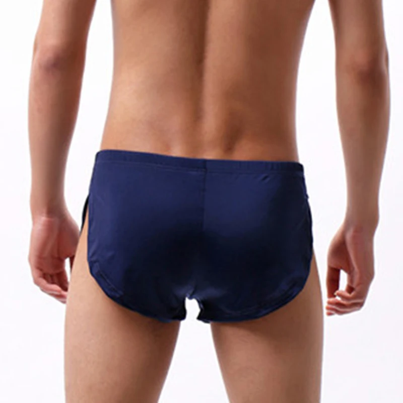 Sexy Men Sleepwear Loose Men's Boxer Running Sports Comfy Pajamas Side Split Underwear Shorts Breathable Panties Underpants